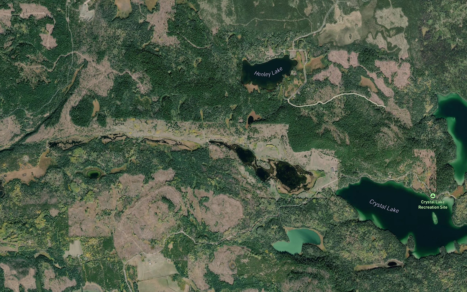 Satellite map of the Little Muskrat Lake