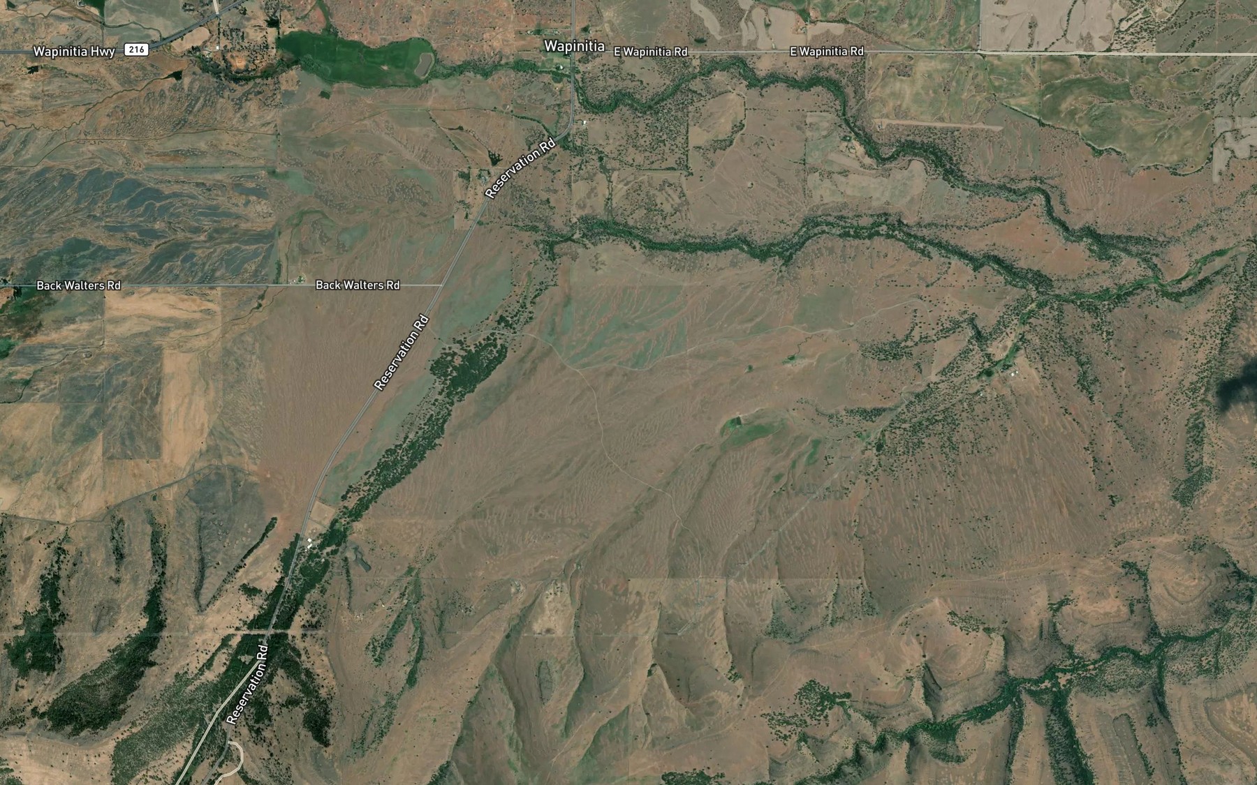 Satellite map of the Helen Lake