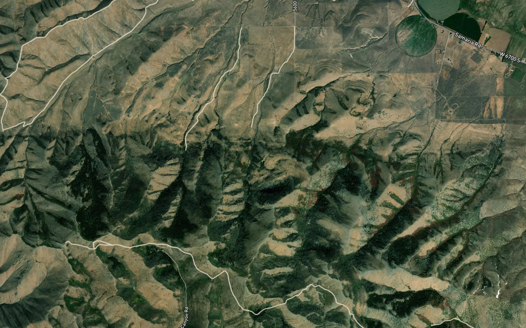 Satellite map of the Thomas Davis Springs
