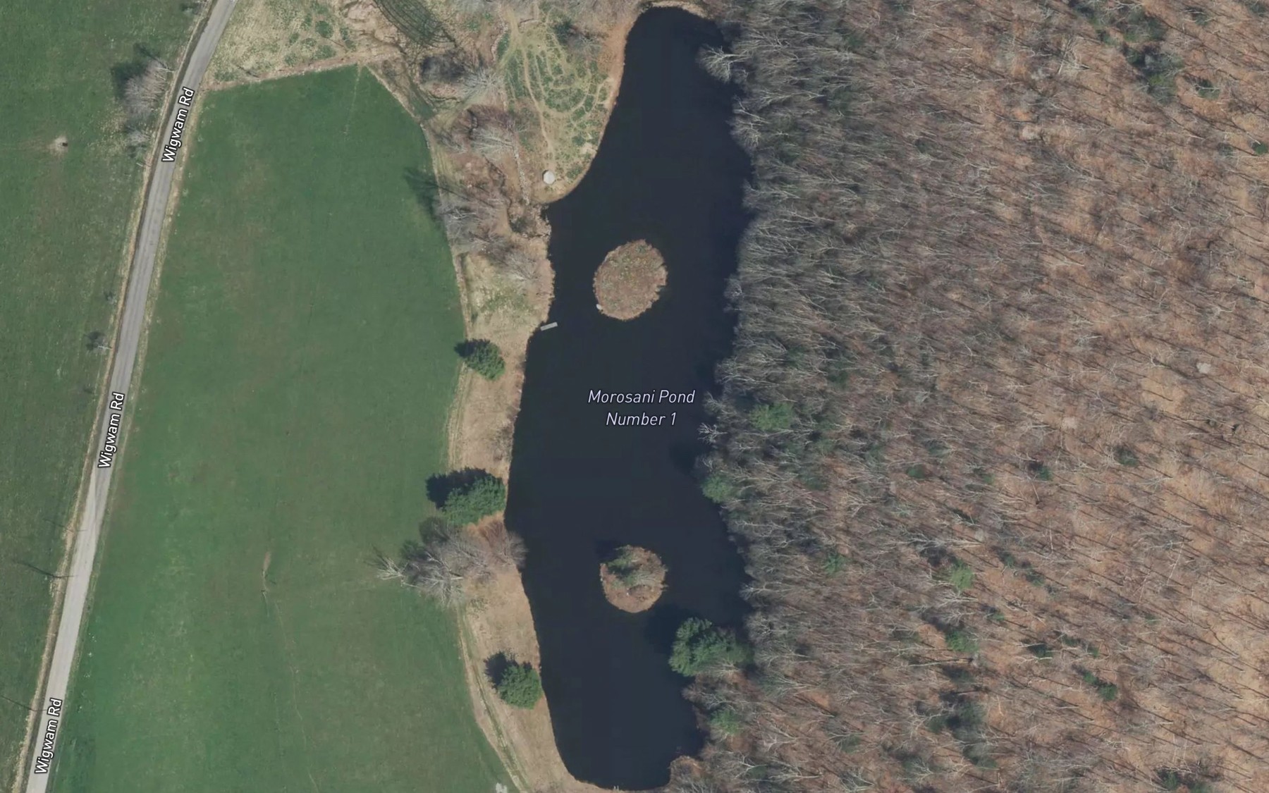 Satellite map of the Morosani Pond Number 1