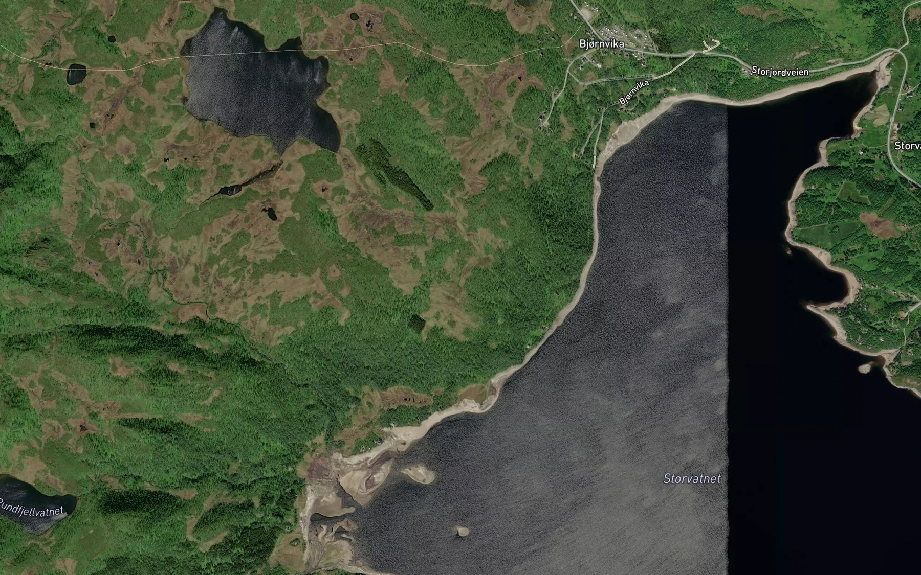Satellite map of the Klubbelva
