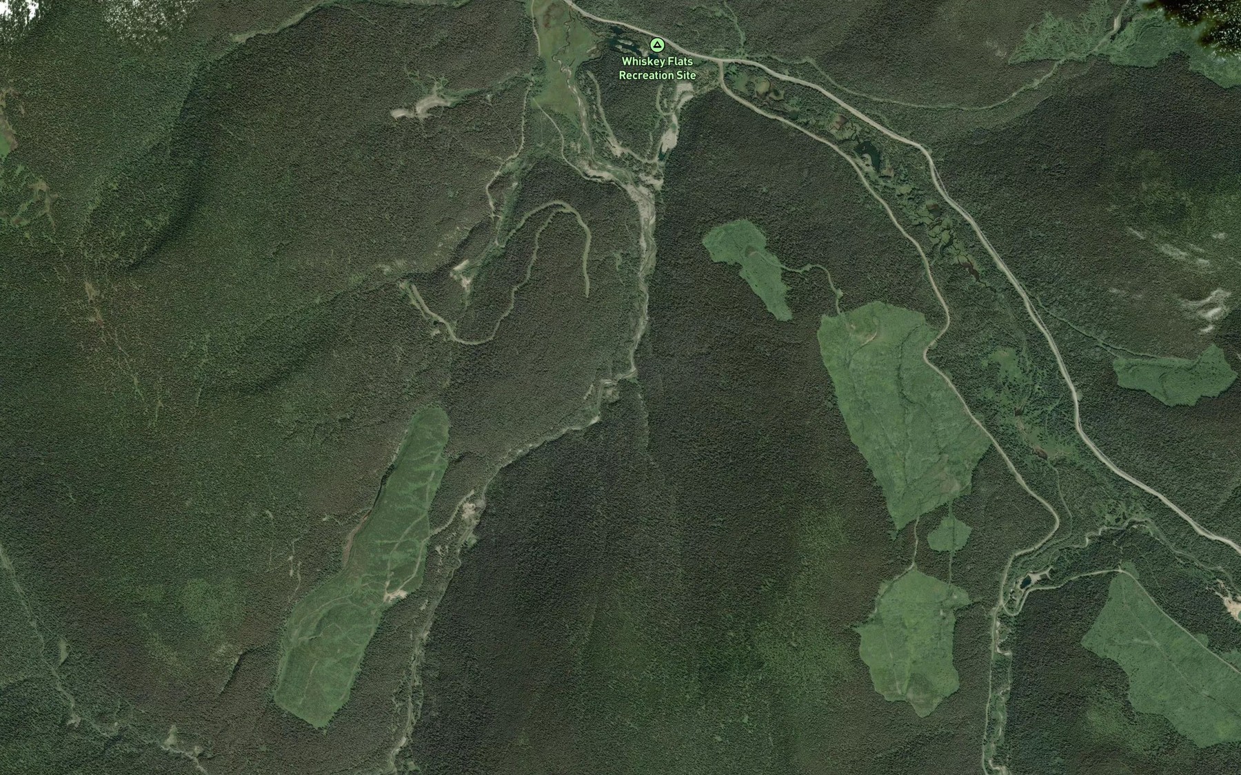 Satellite map of the Pittman Creek