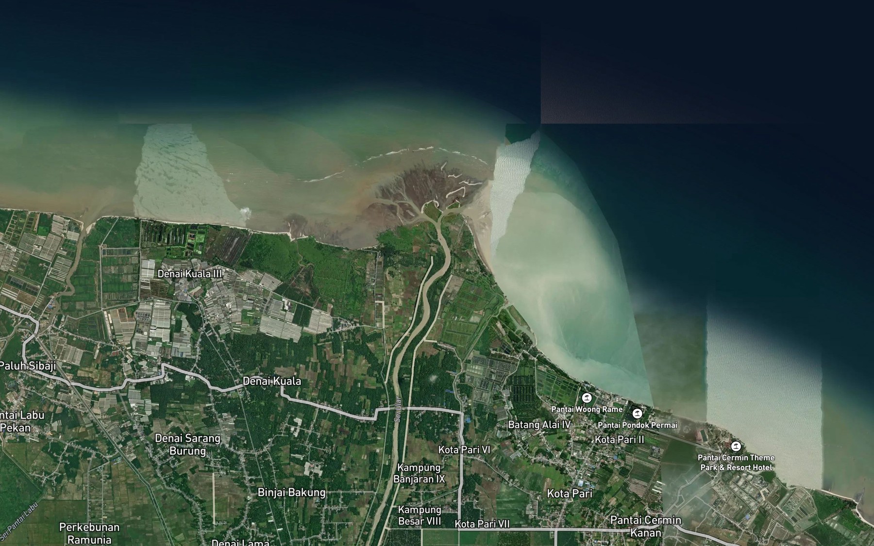 Satellite map of the Sungai Ular