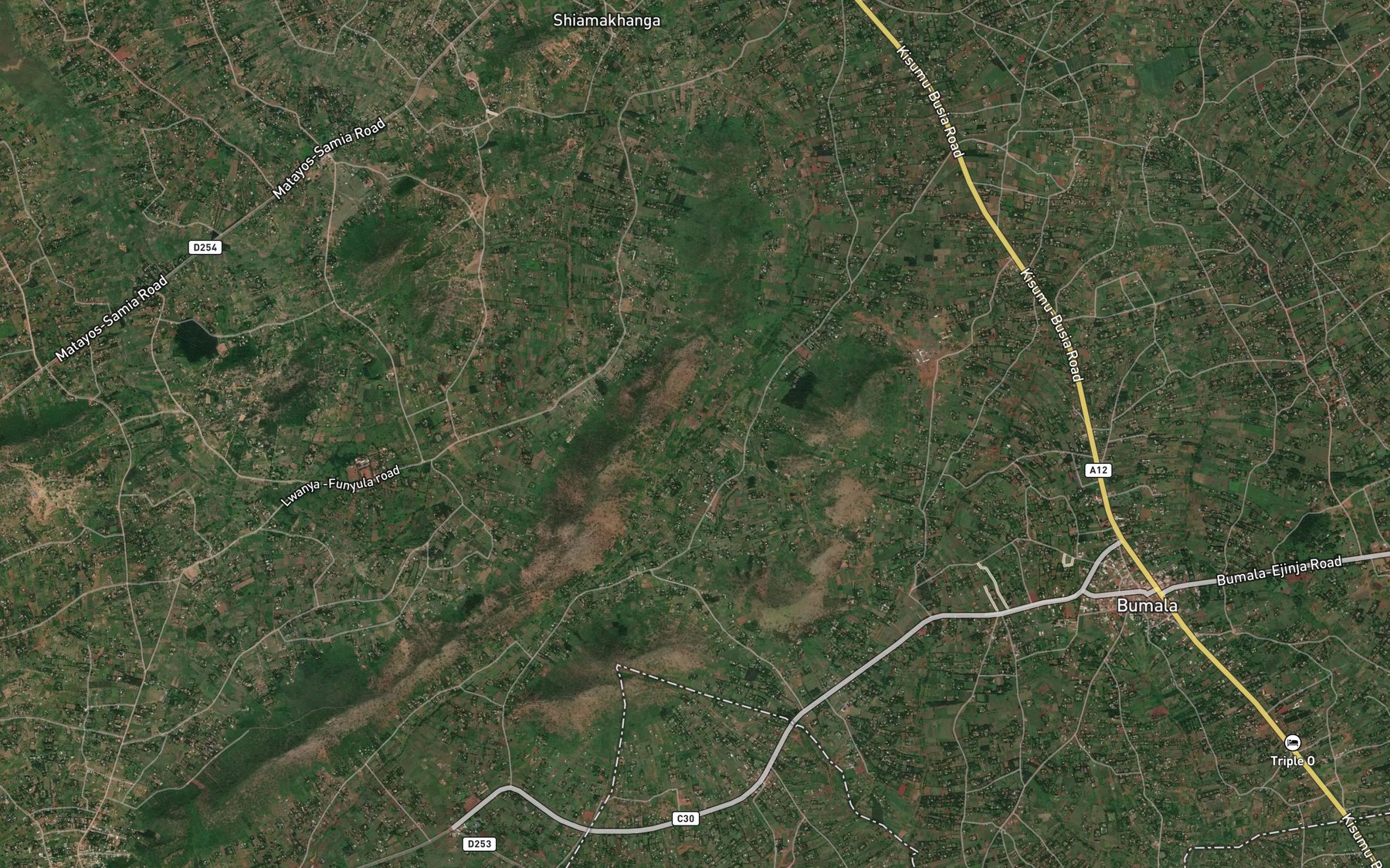 Satellite map of the Kawuoda