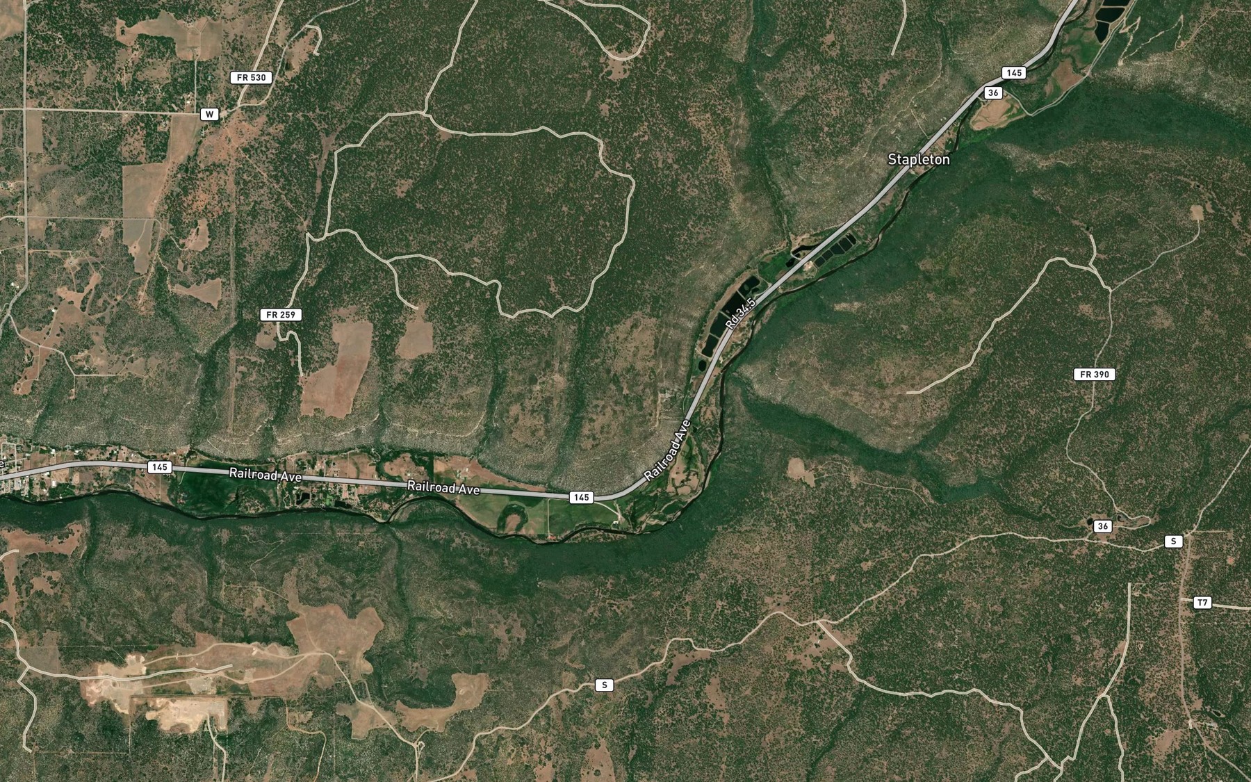 Satellite map of the Van Pelt Reservoir
