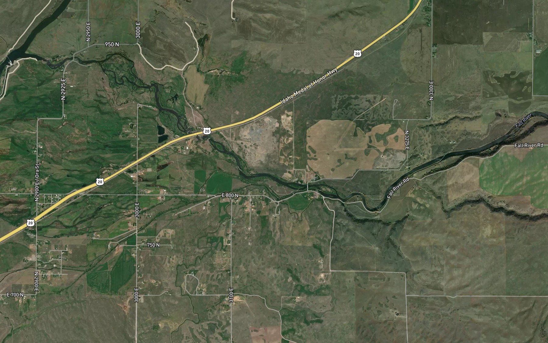 Satellite map of the Bell Ditch