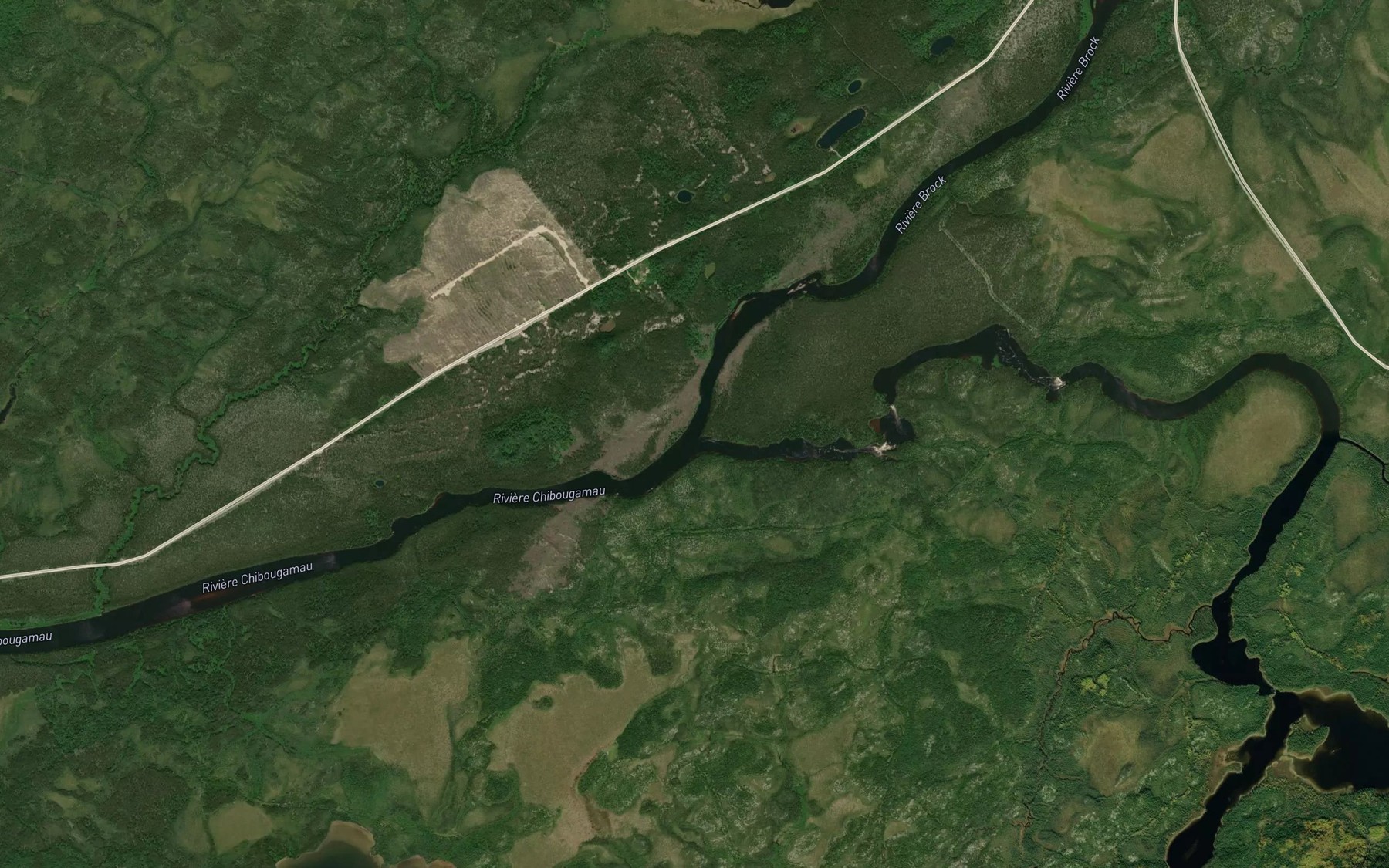 Satellite map of the Riviere Brock