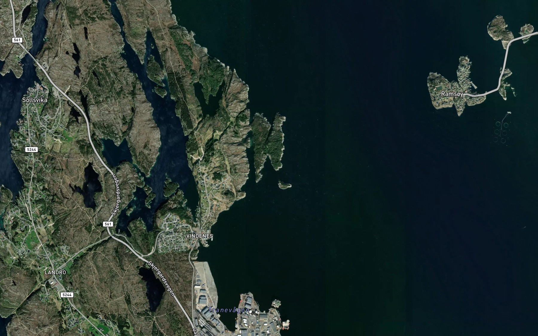 Satellite map of the Sora Skarvbogvika