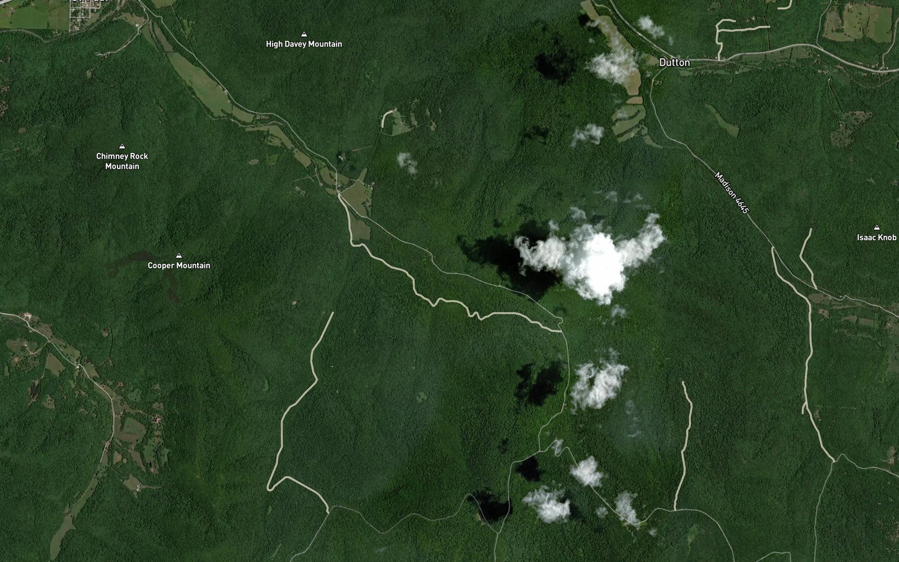 Satellite map of the Gregory Branch