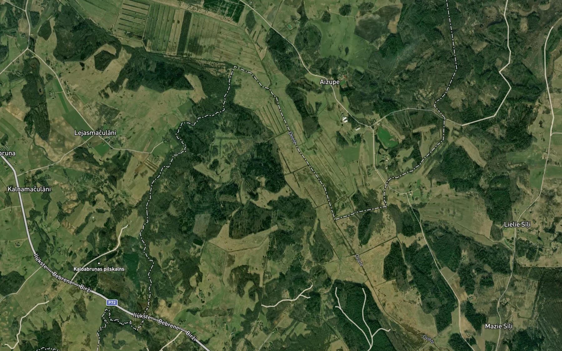 Satellite map of the Kalva