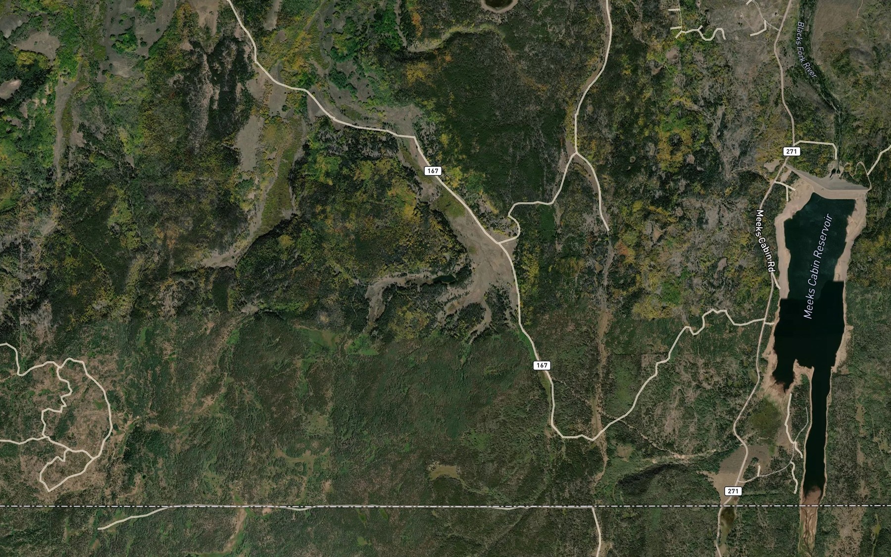 Satellite map of the Vacher Reservoir