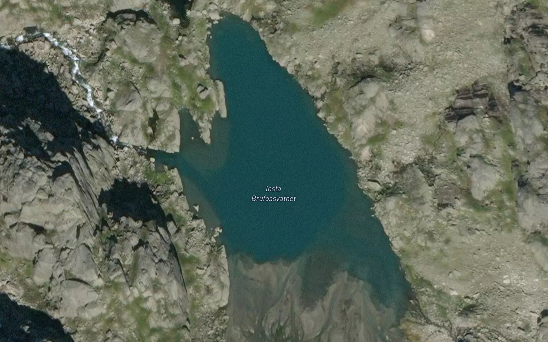 Satellite map of the Insta Brufossvatnet