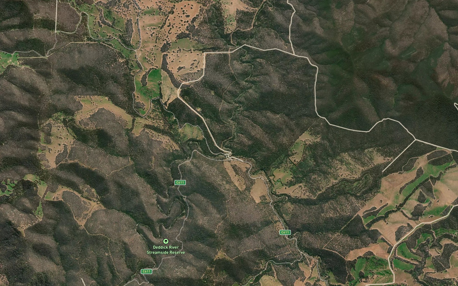 Satellite map of the Amboyne Creek
