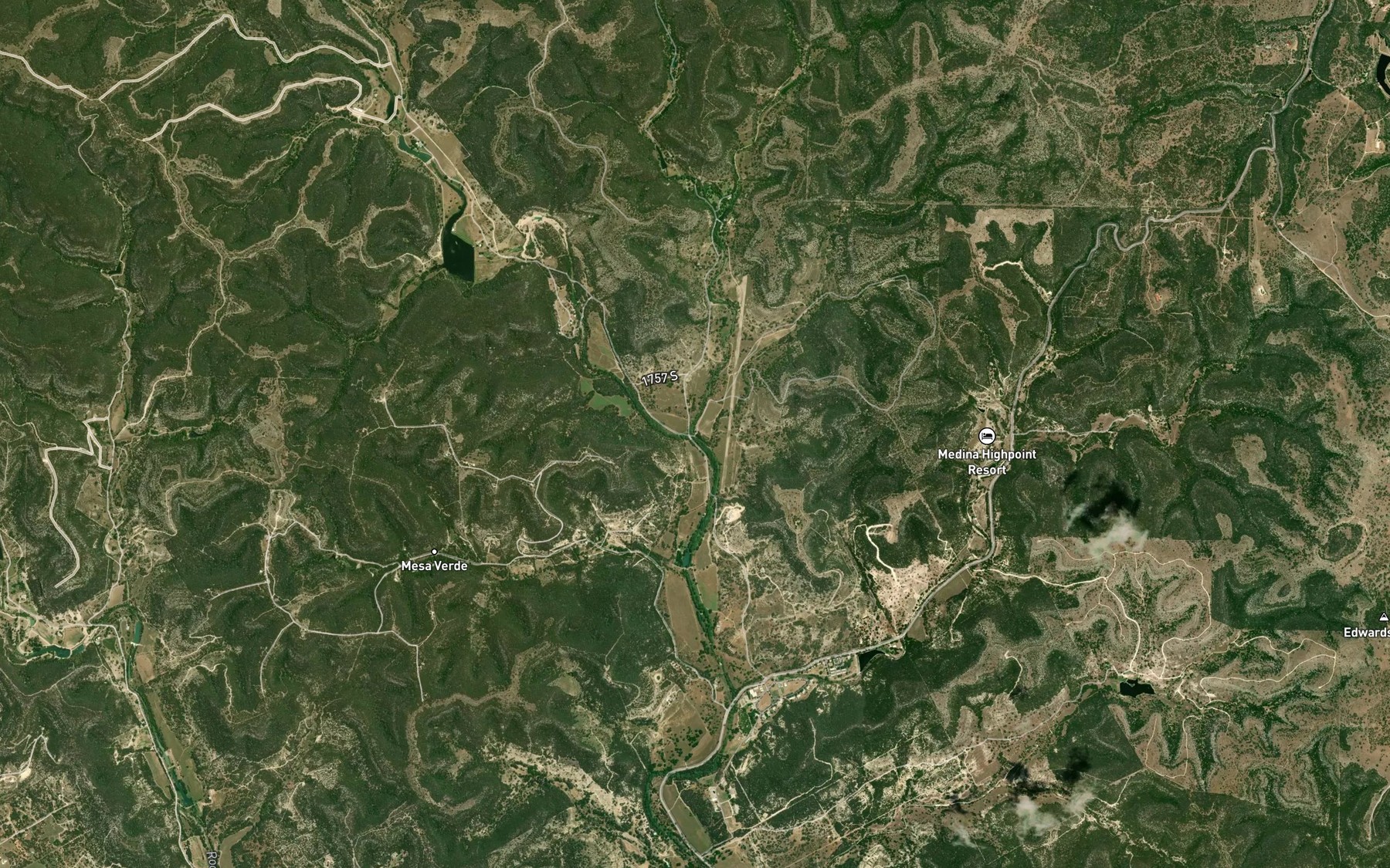 Satellite map of the Johnson Creek