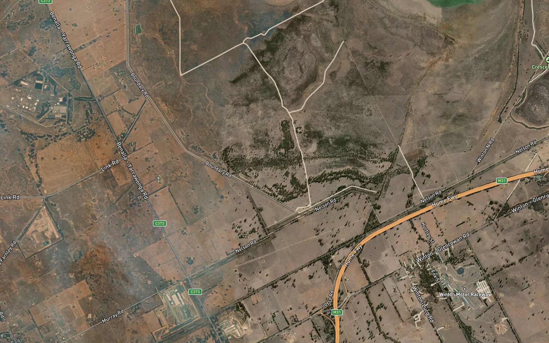 Satellite map of the Five Mile Creek