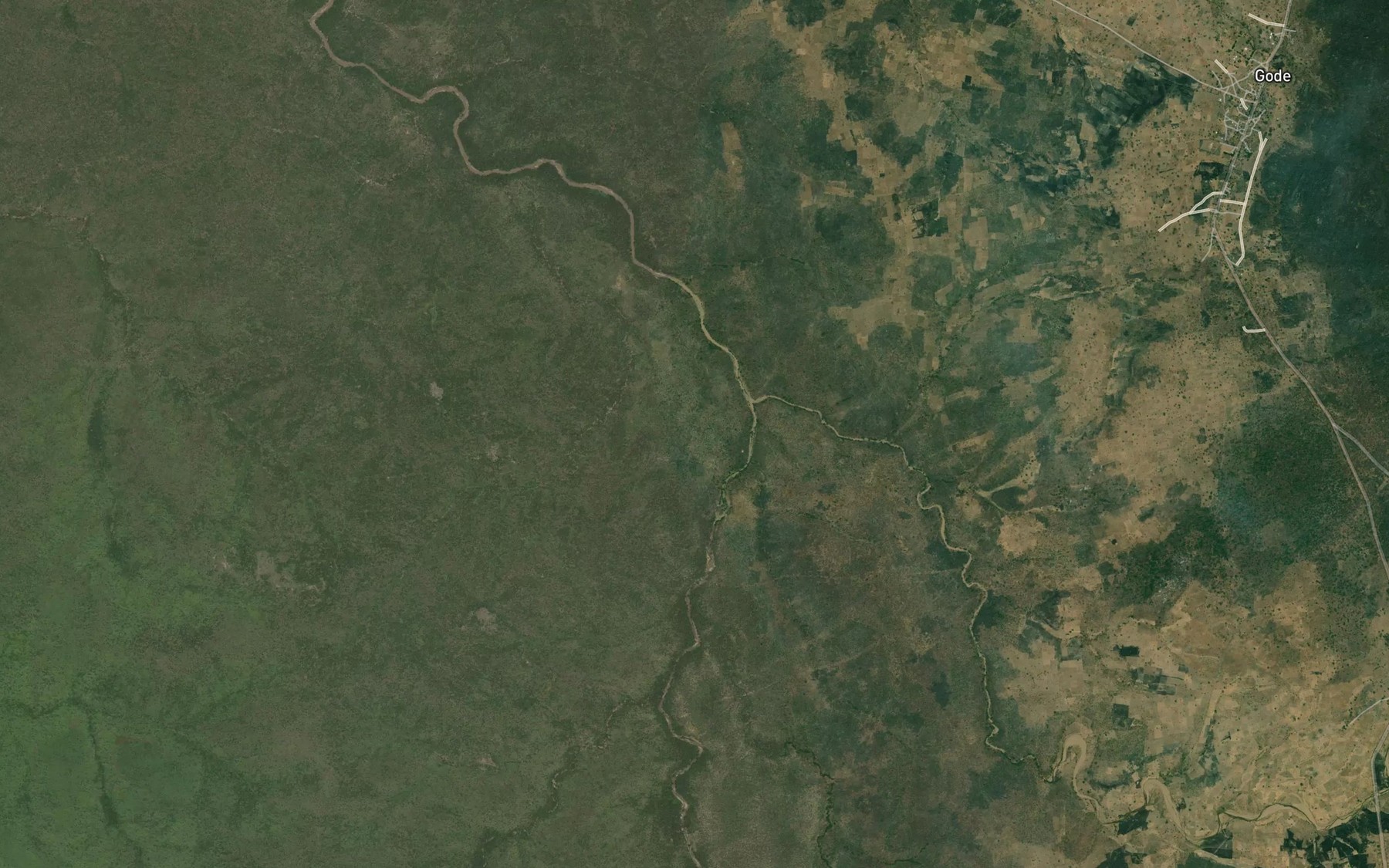 Satellite map of the Mayo Yele
