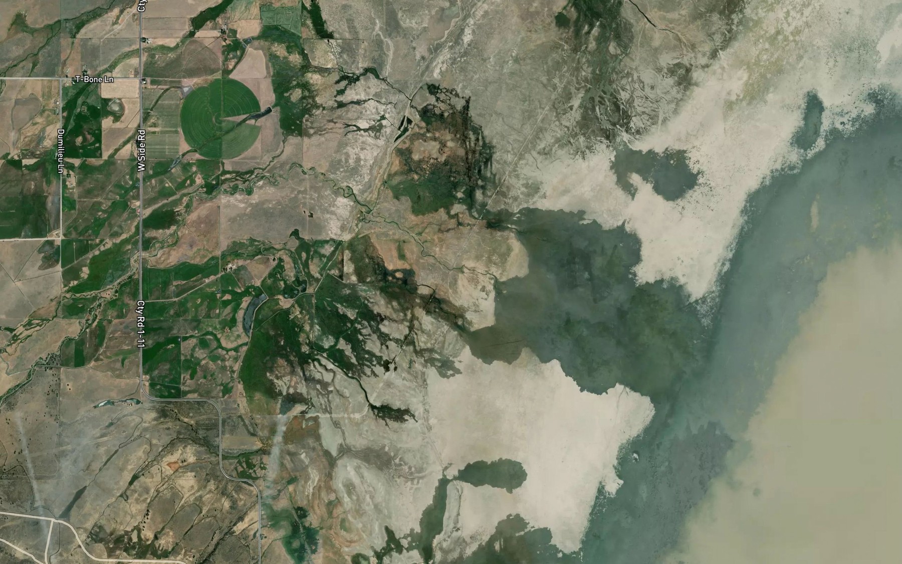 Satellite map of the Dry Creek
