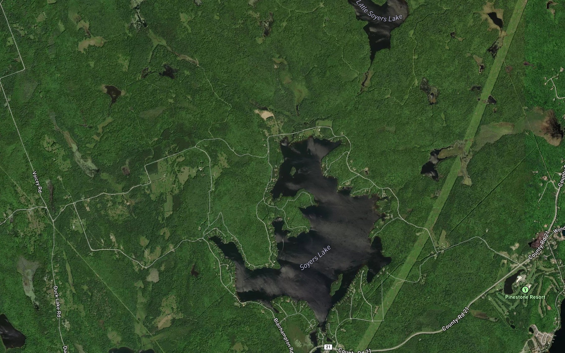 Satellite map of the Dummitt Bay
