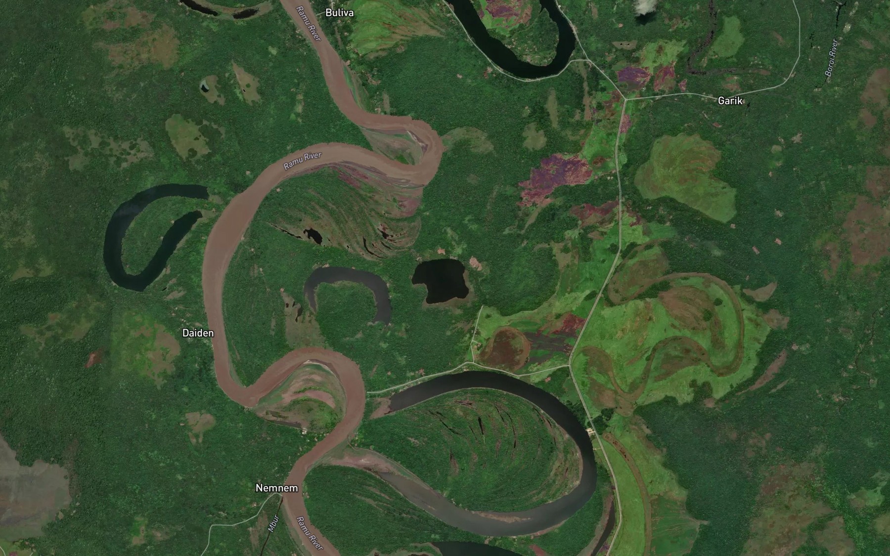 Satellite map of the Lake Kort