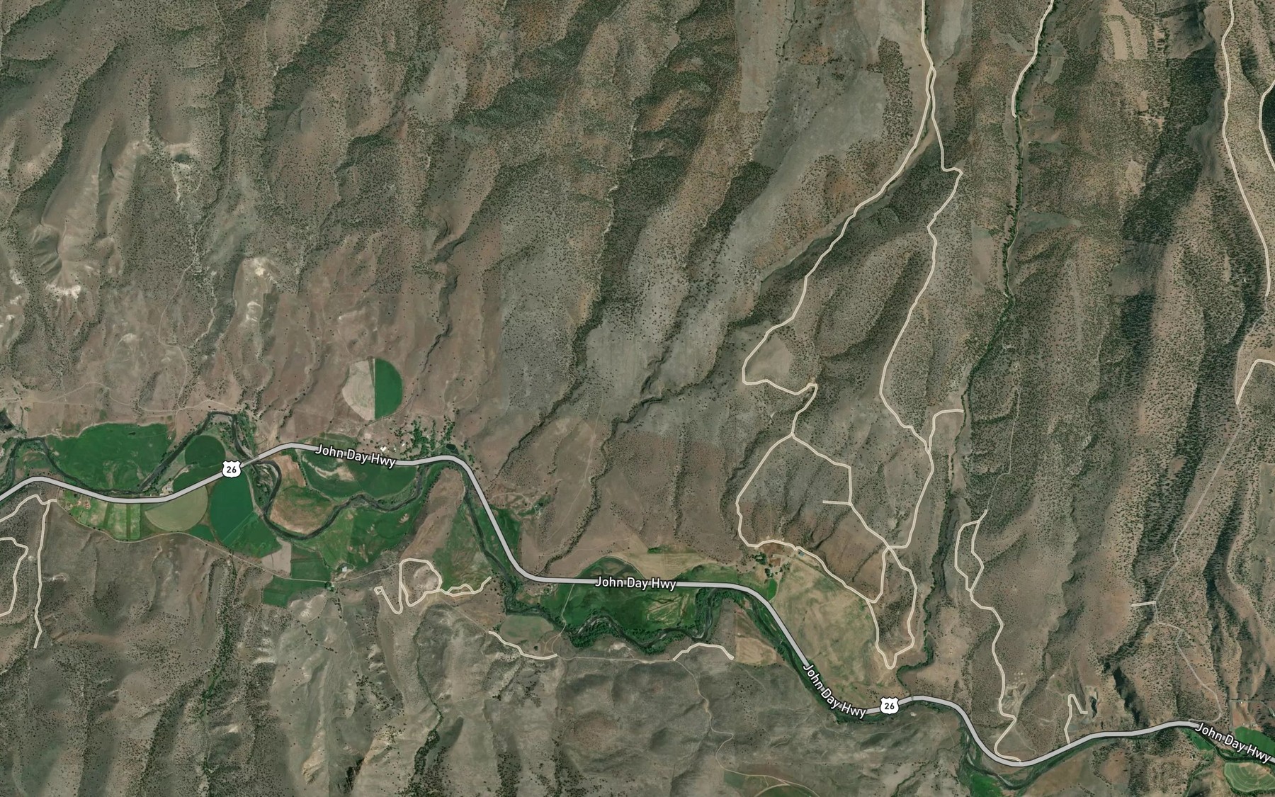 Satellite map of the Left Fork Scotty Creek