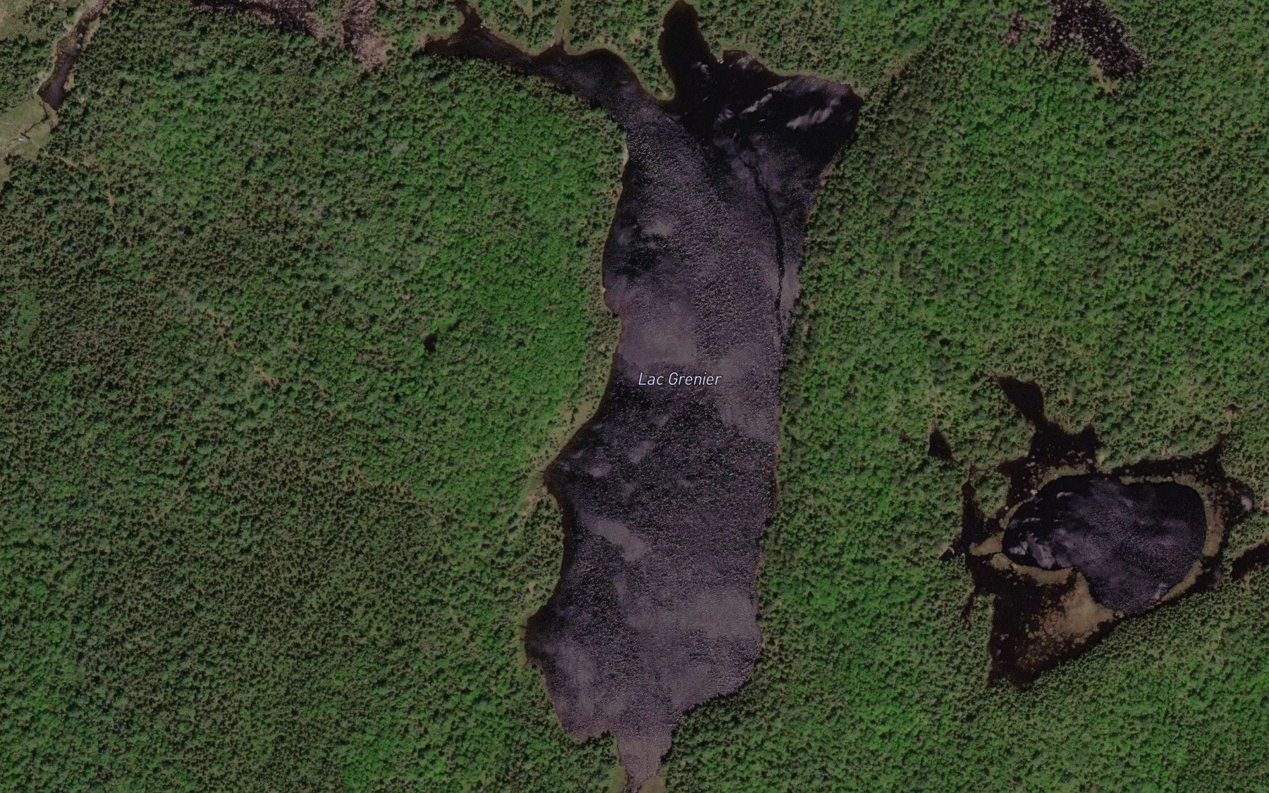 Satellite map of the Lac Grenier