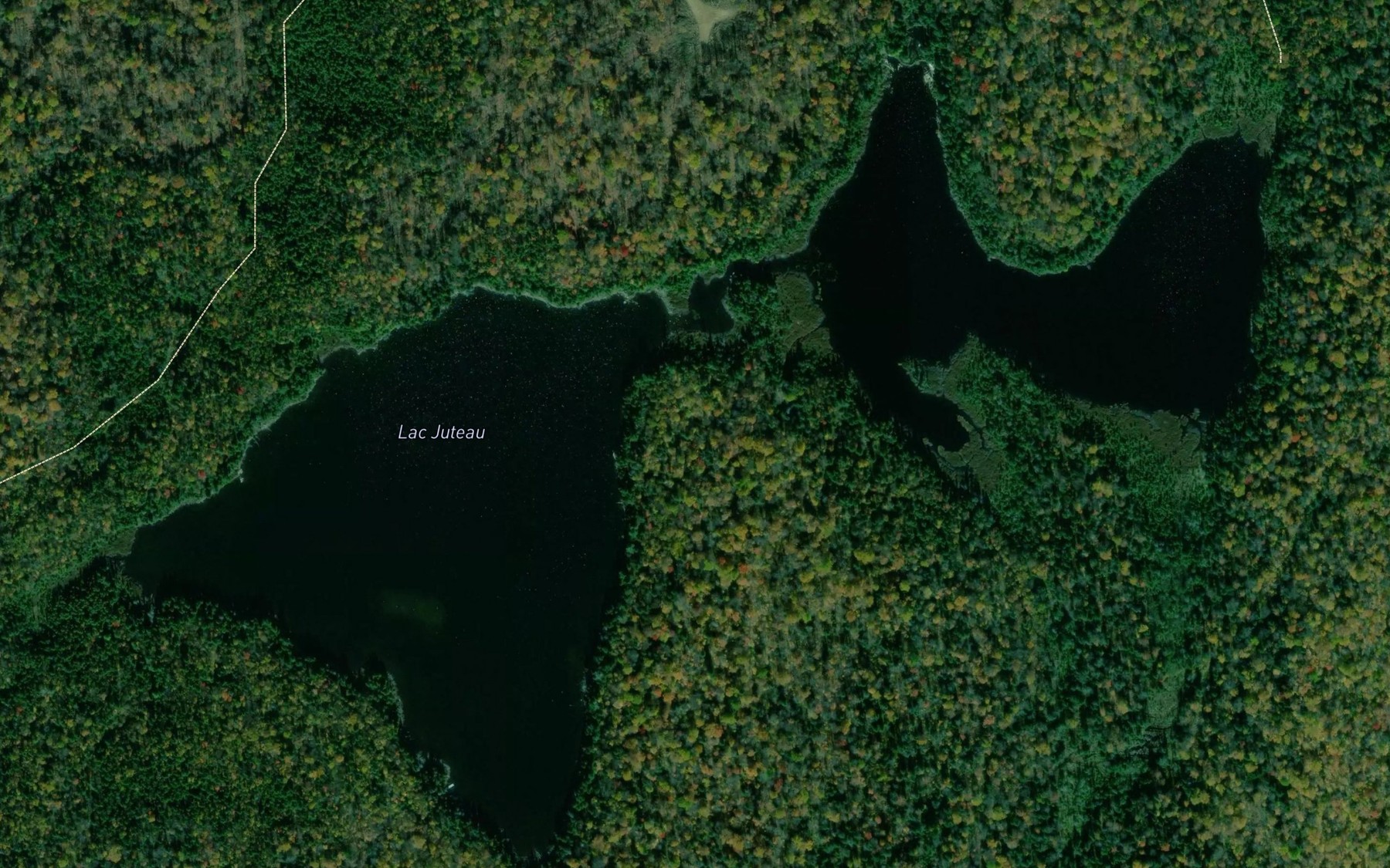 Satellite map of the Lac Juteau