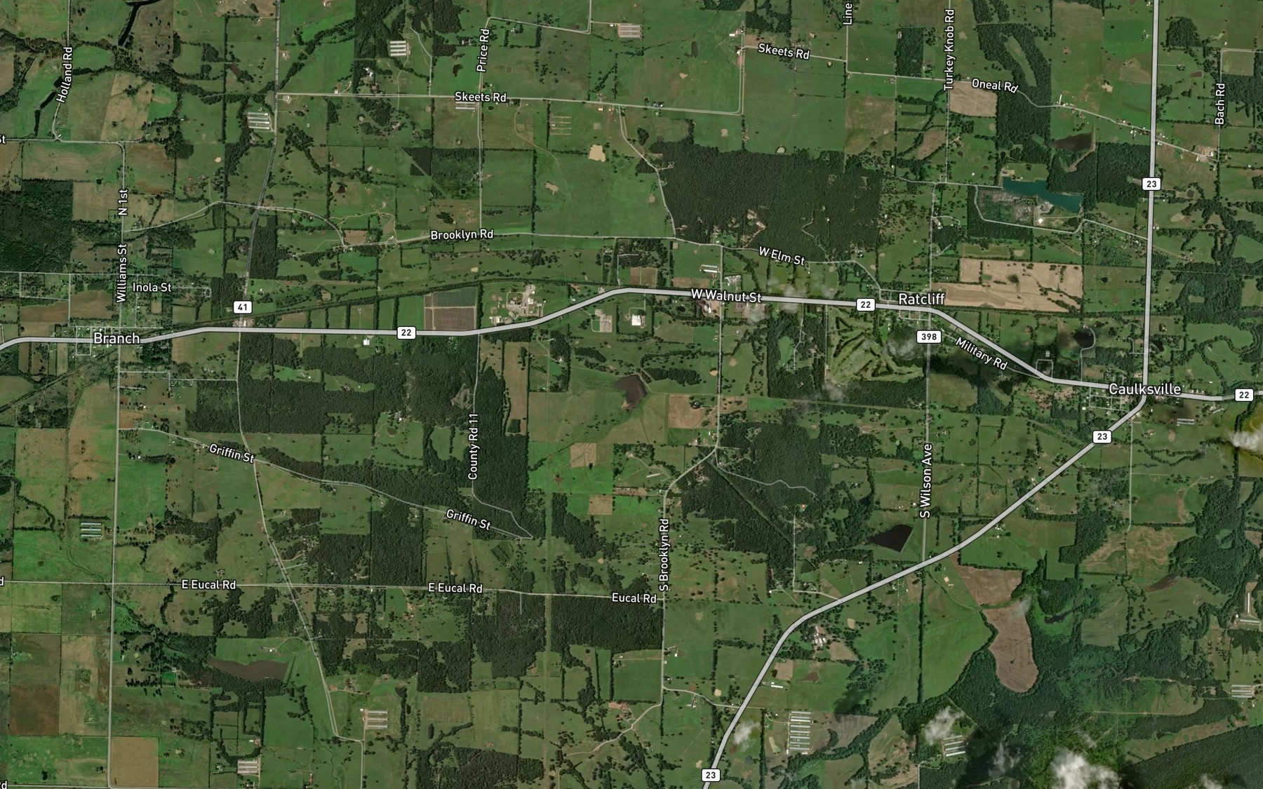 Satellite map of the Lake Number Eight