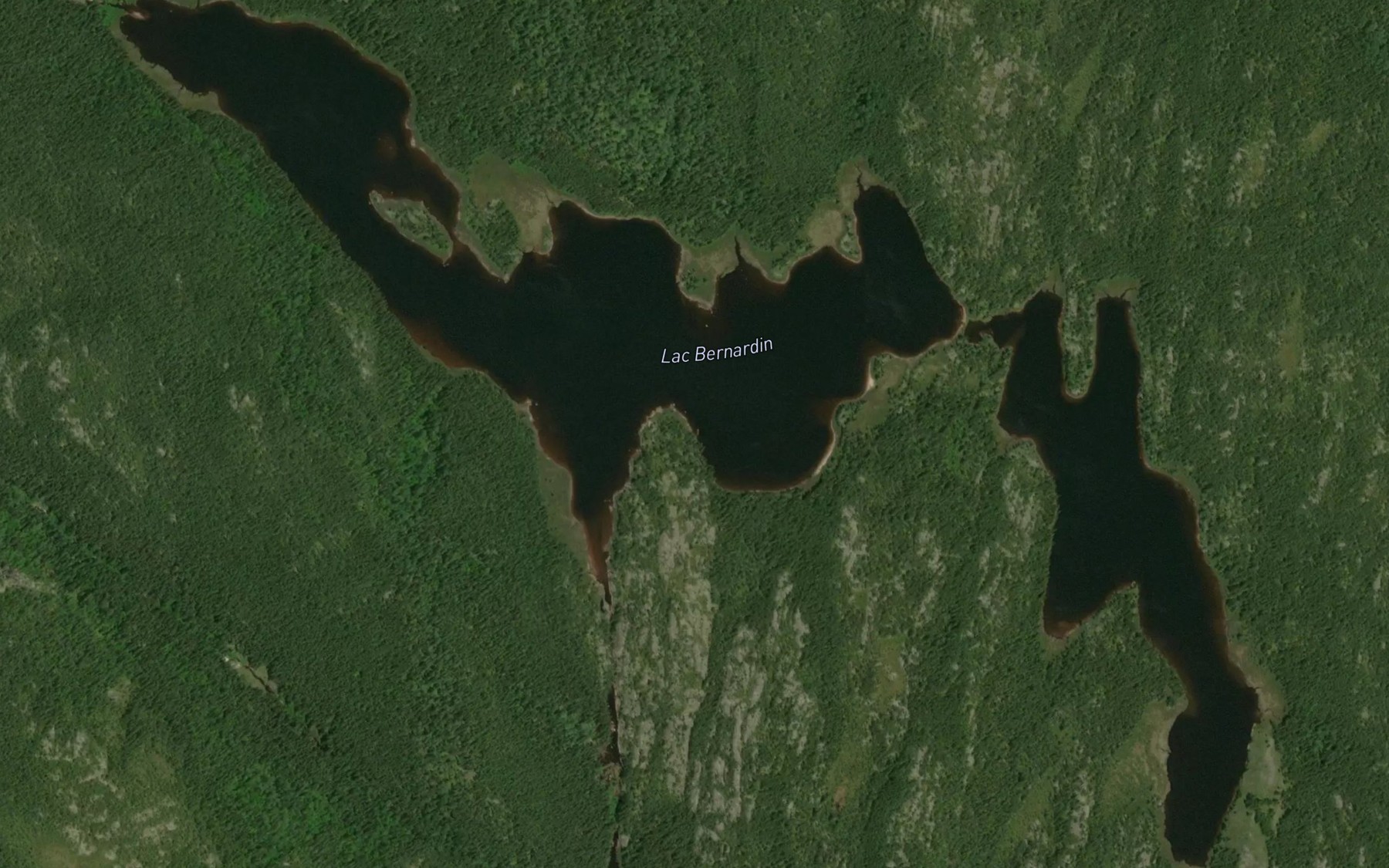 Satellite map of the Lac Bernardin