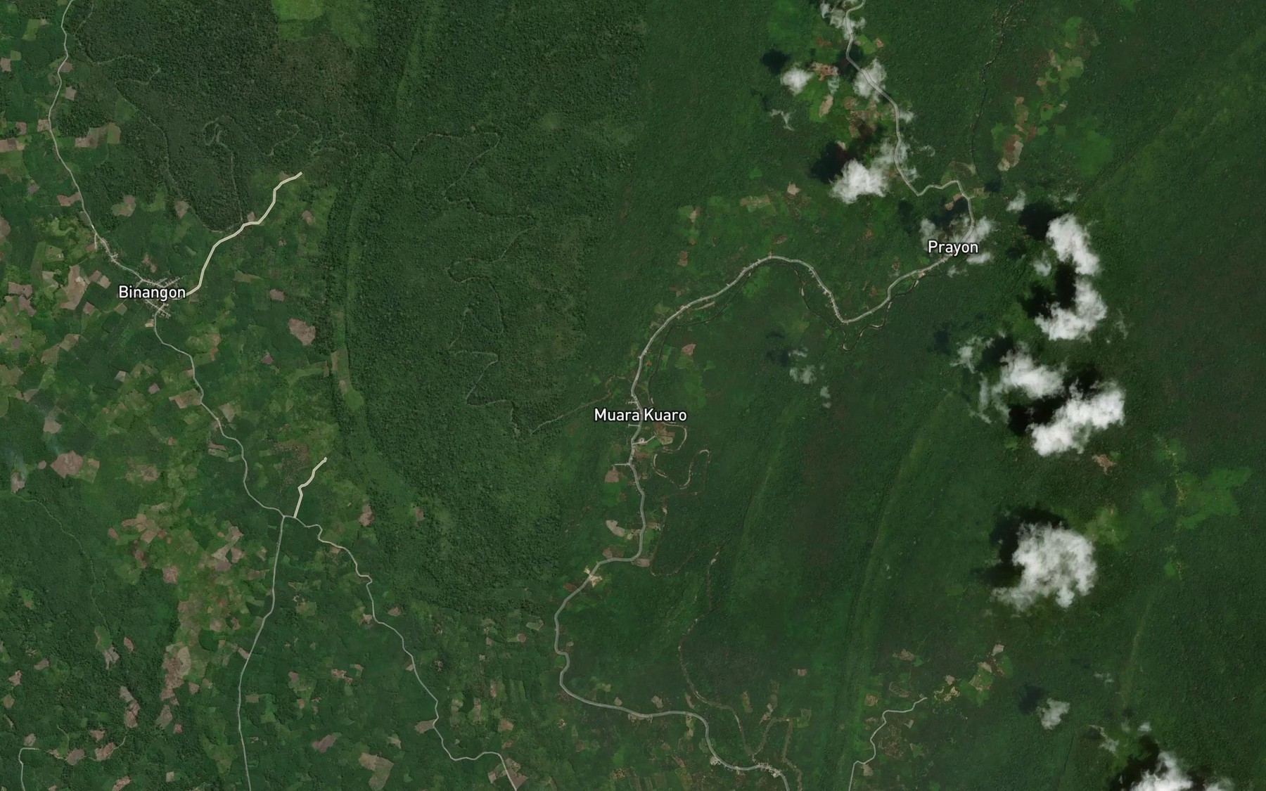 Satellite map of the Sungai Kuaro