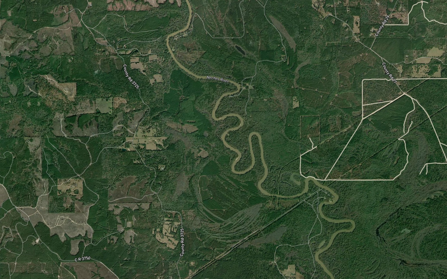 Satellite map of the Johns Branch