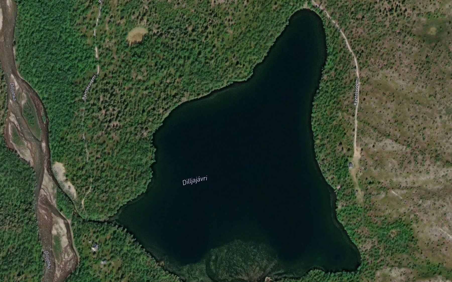 Satellite map of the Dilljajavri