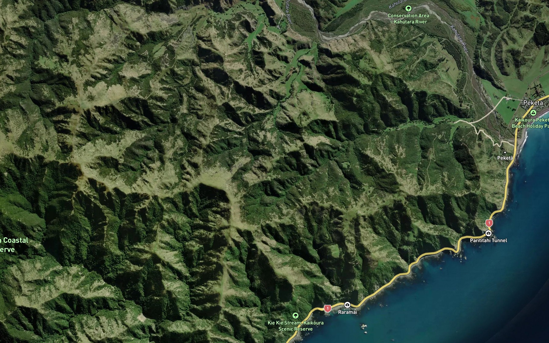 Satellite map of the Rosy Morn Stream