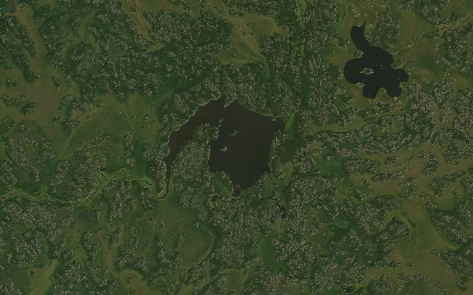 Satellite map of the Amoskawaywe Lake