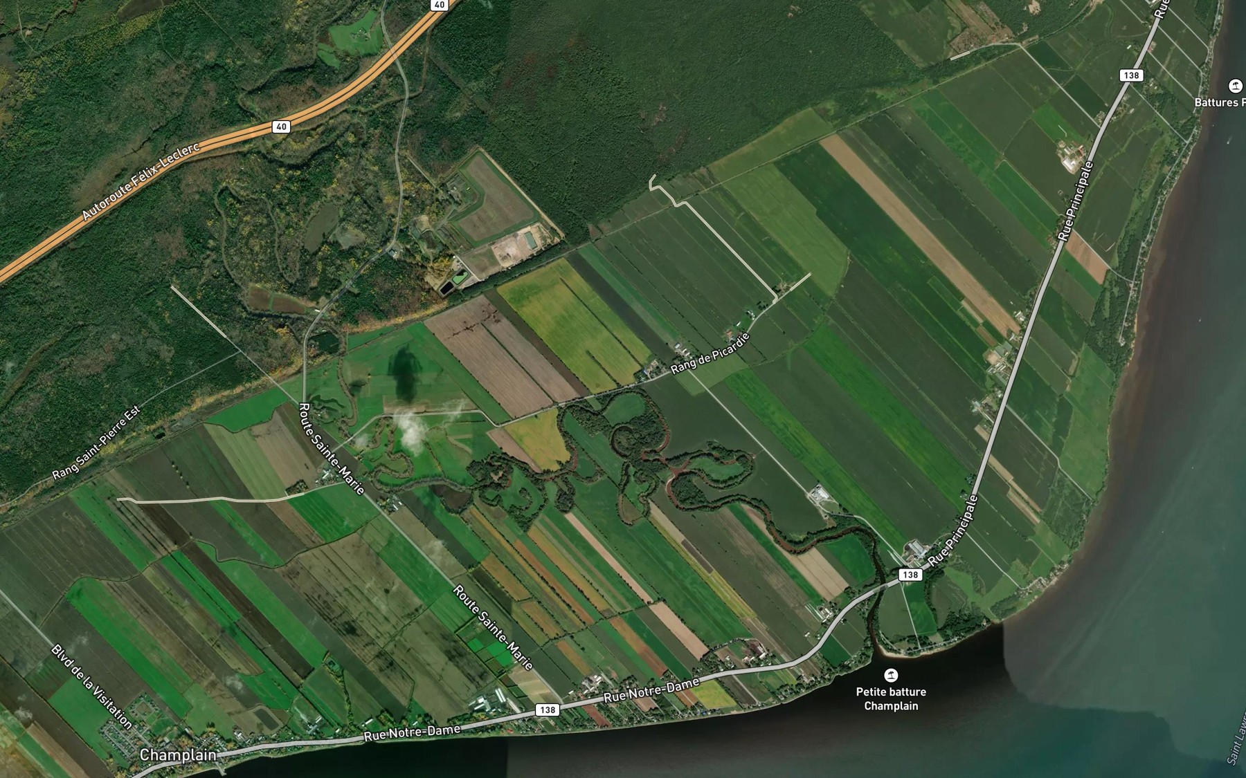 Satellite map of the Cours d'eau Victor