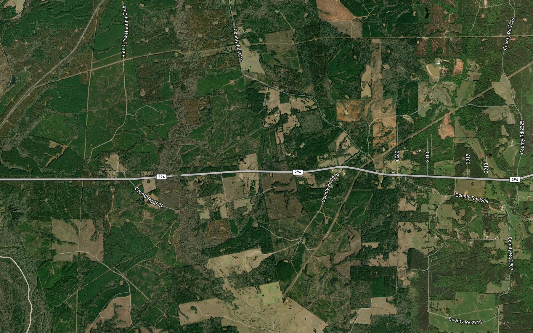 Satellite map of the Hall Branch
