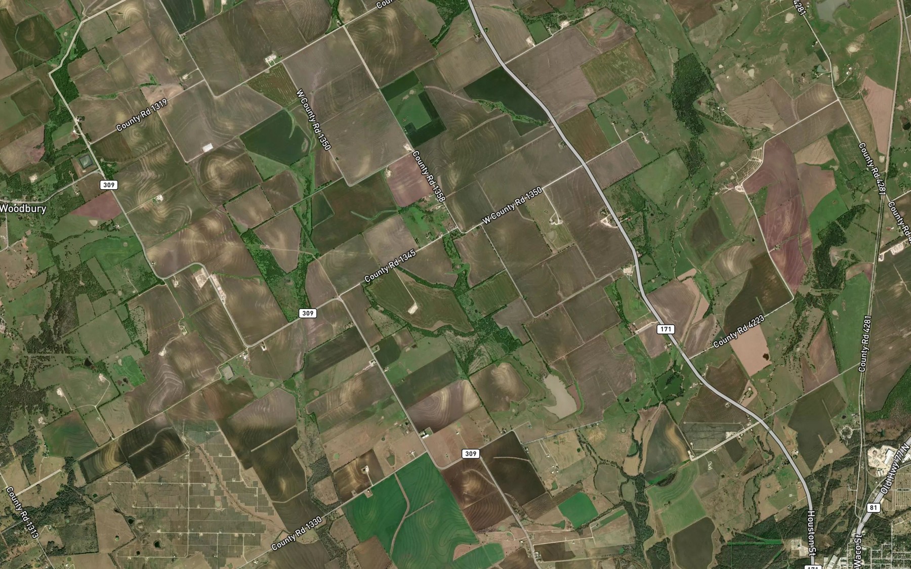 Satellite map of the Grade Stabilization Structure 20-1 Reservoir