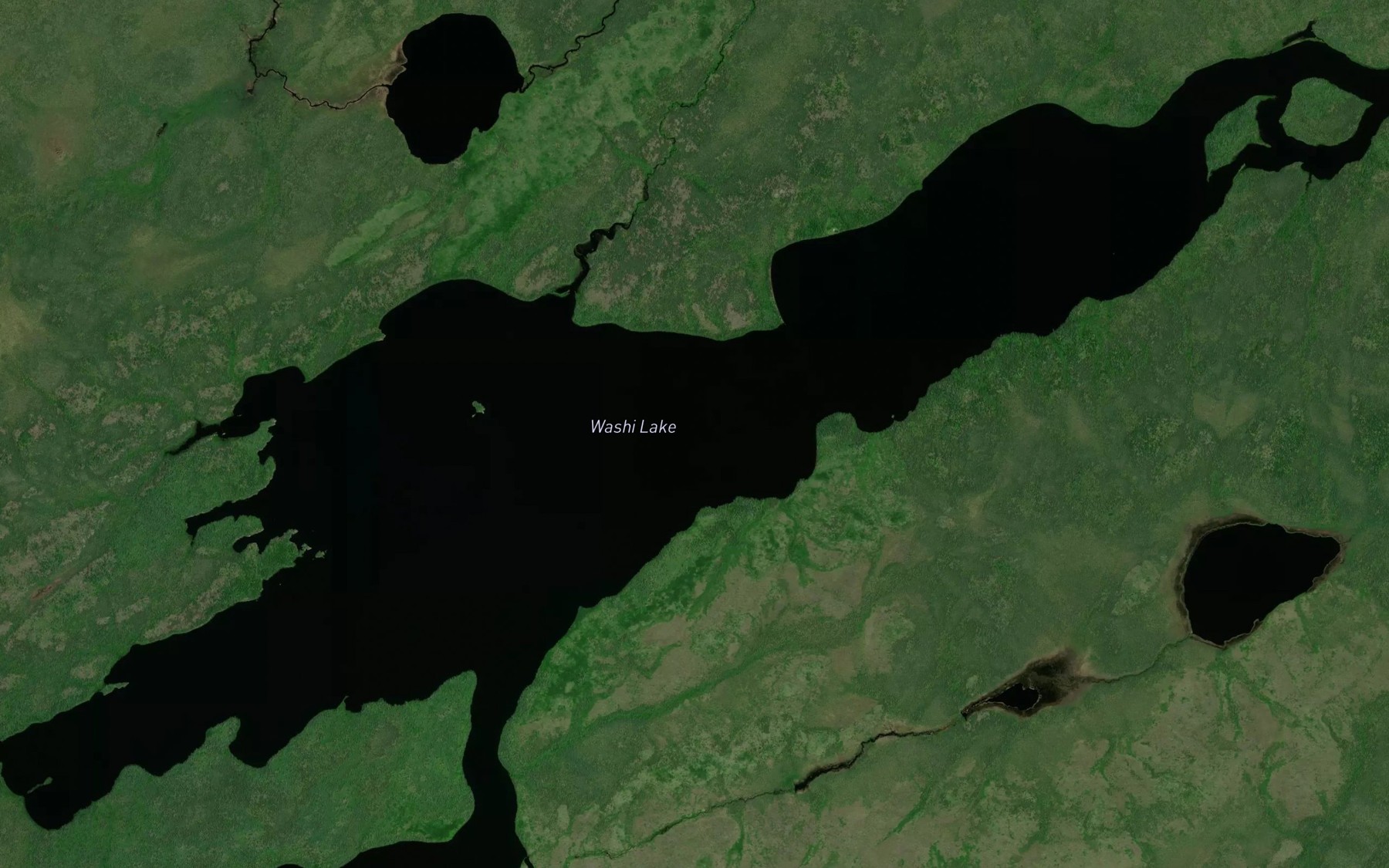 Satellite map of the Washi Lake