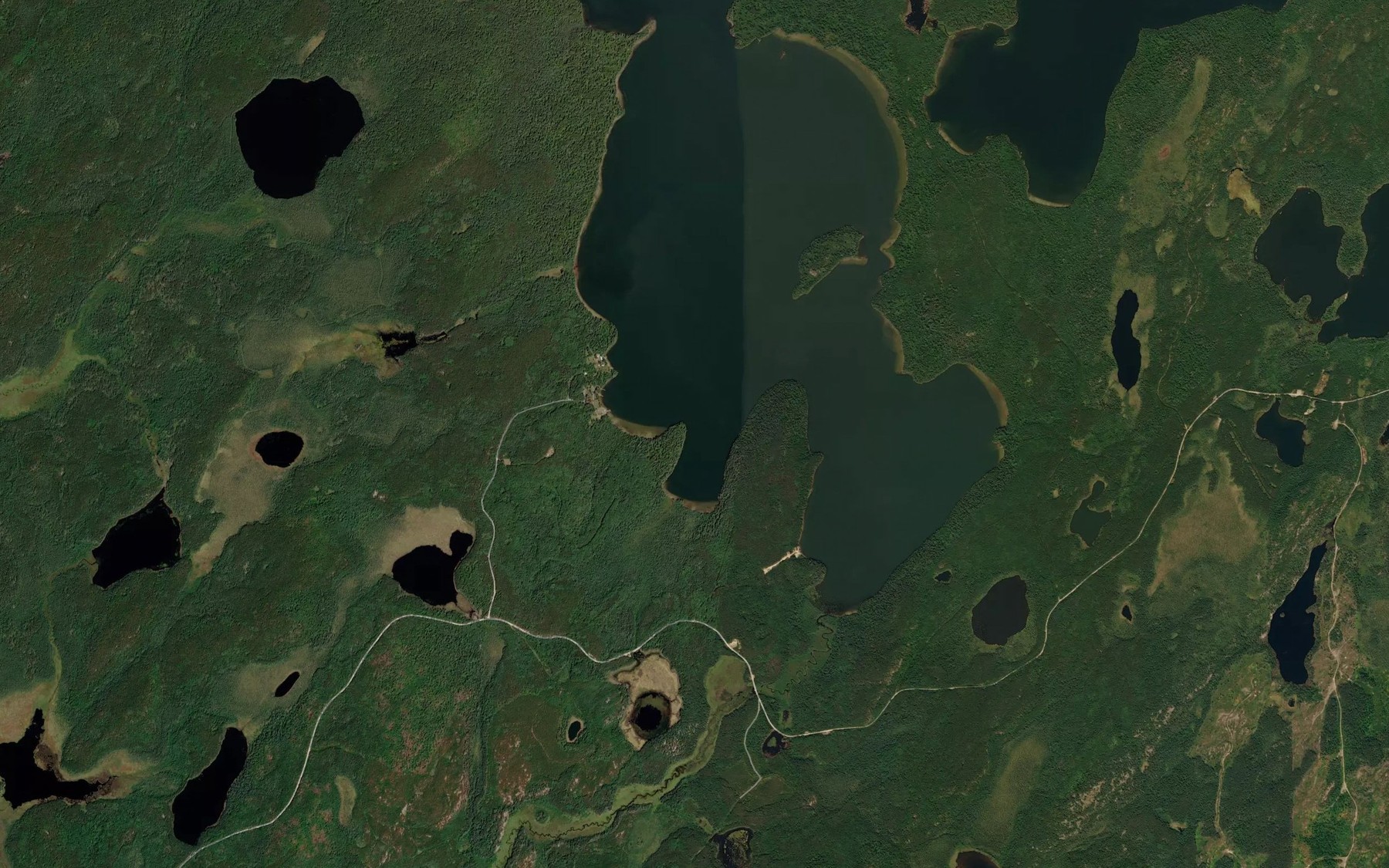 Satellite map of the Whitefish Bay