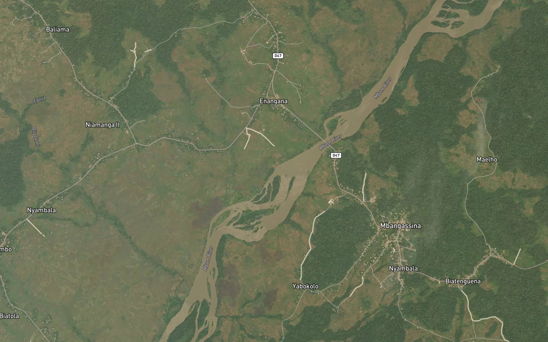 Satellite map of the Botseba