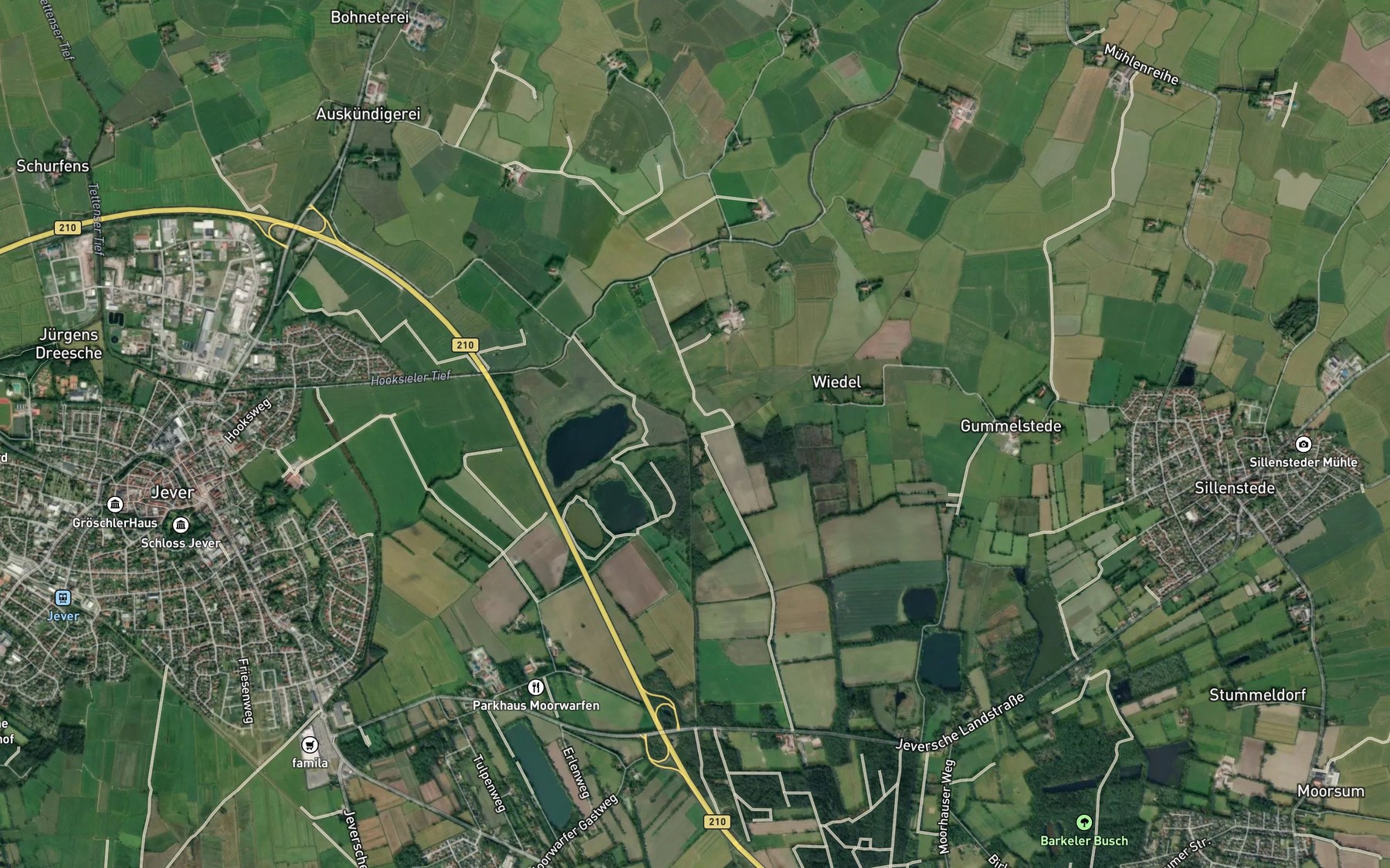Satellite map of the Kreuztief