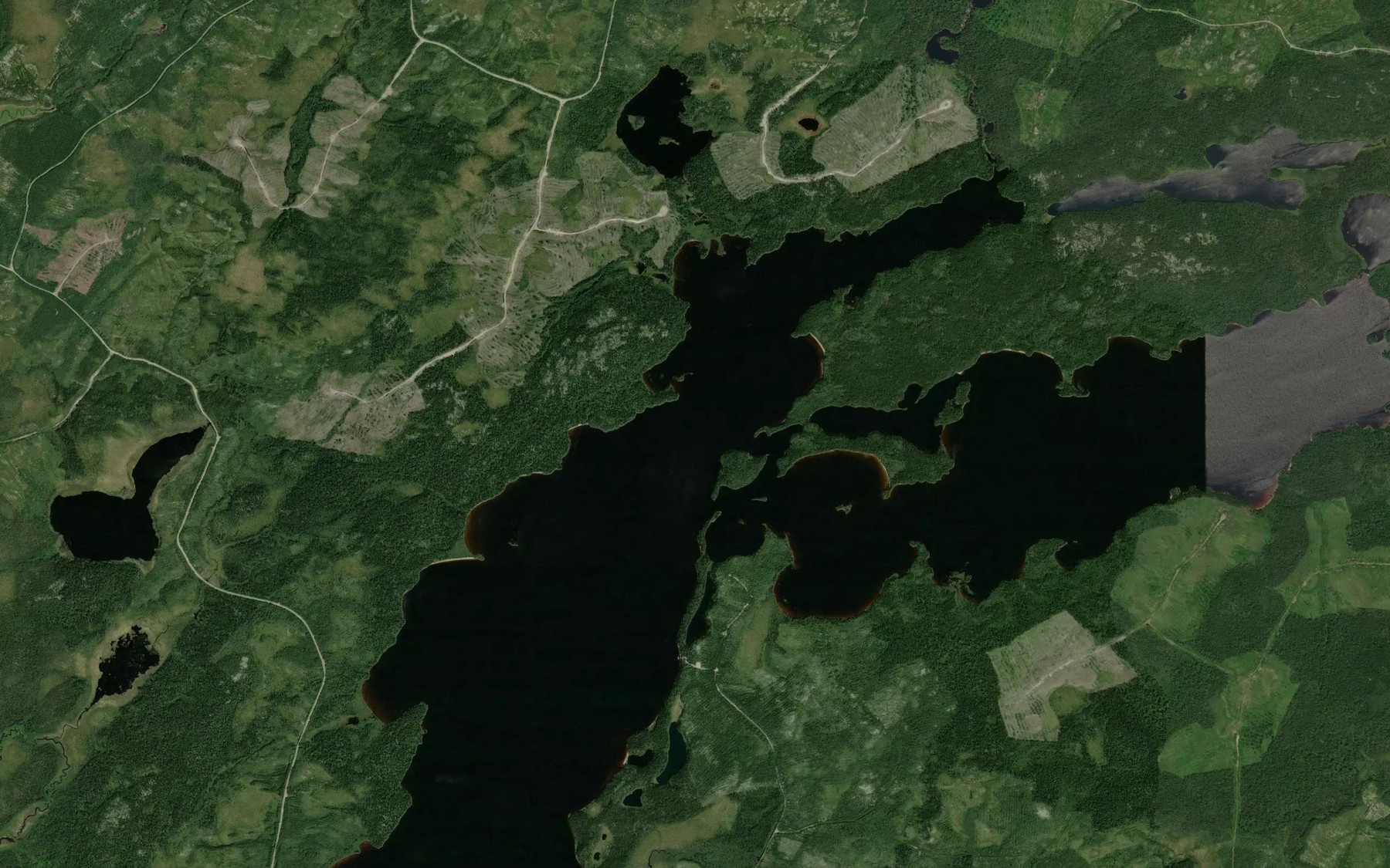 Satellite map of the Lac Margry