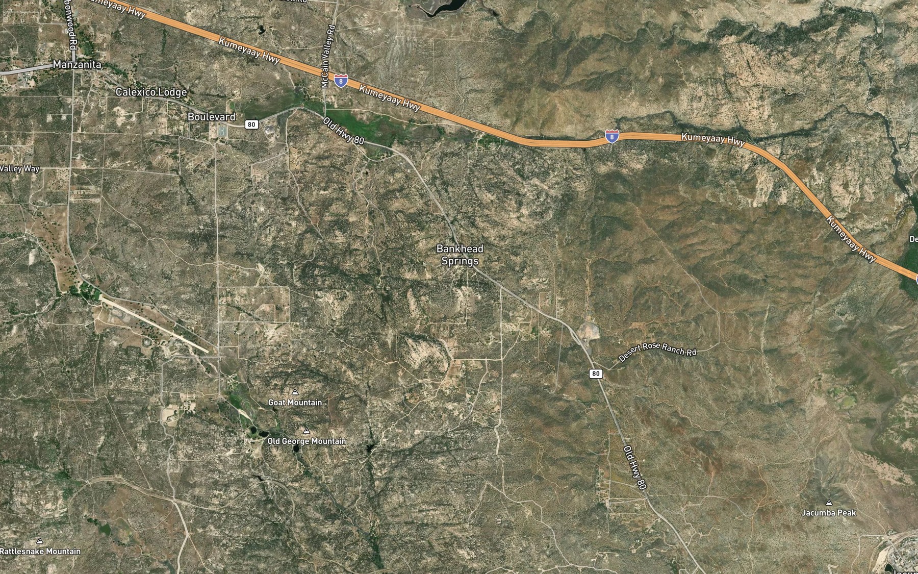Satellite map of the Bankhead Spring