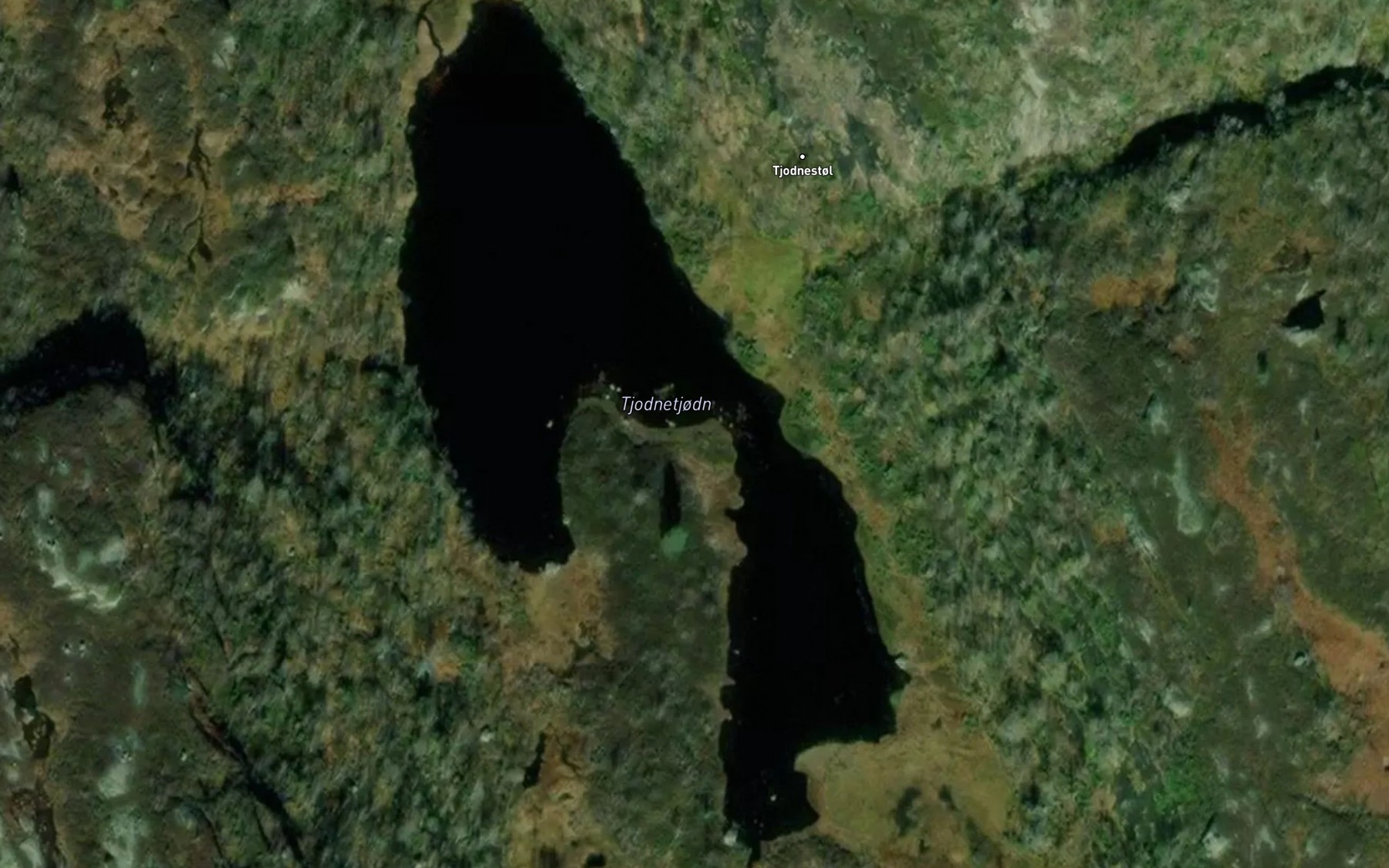 Satellite map of the Tjodnetjodn