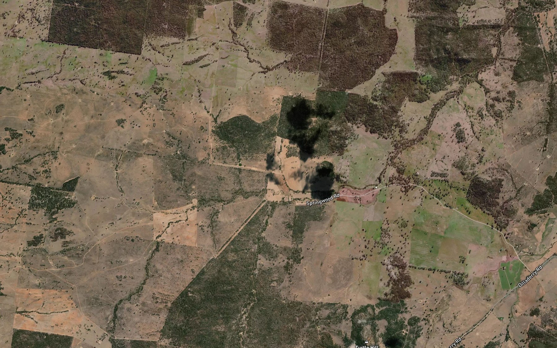 Satellite map of the Tanners Creek