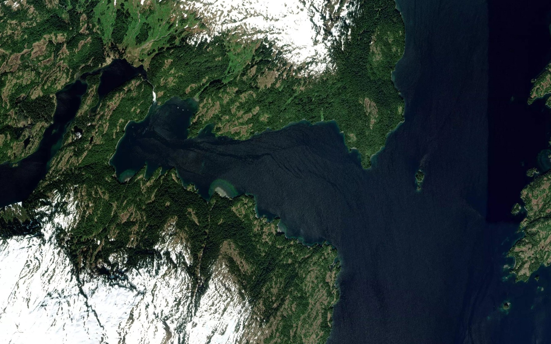 Satellite map of the Cascade Bay