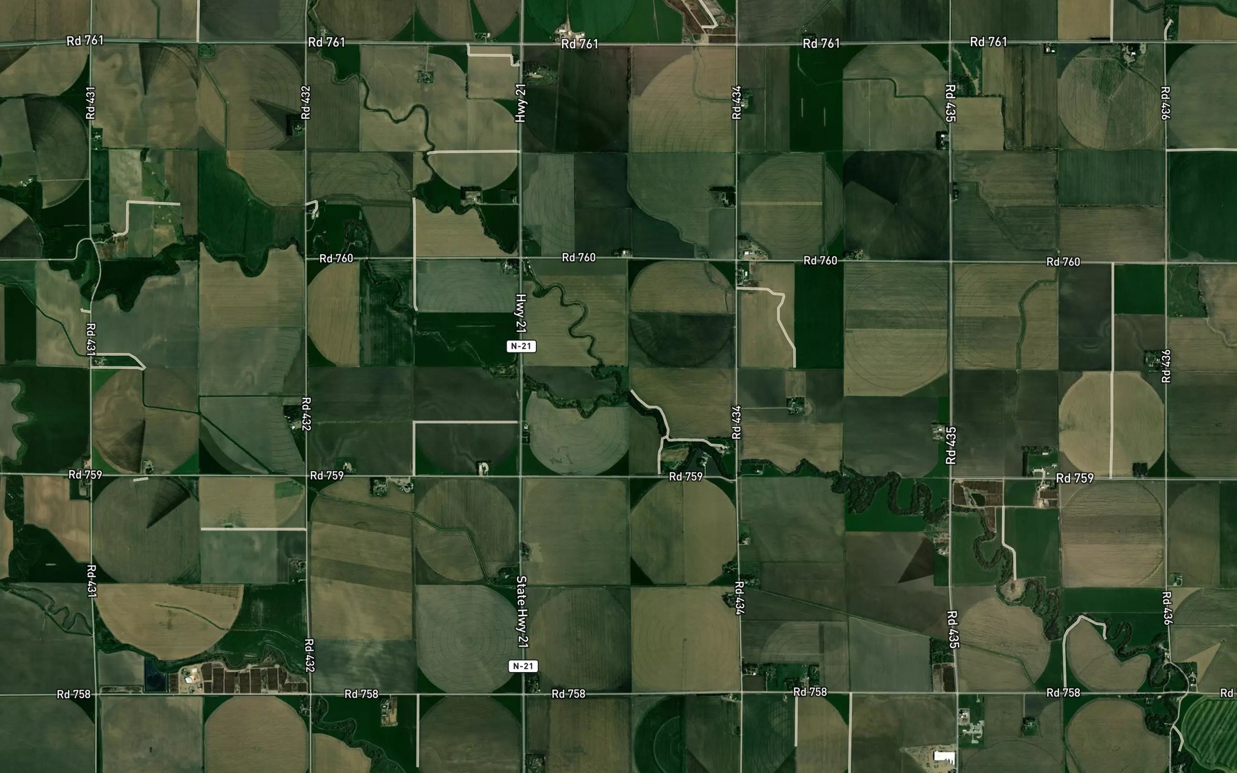 Satellite map of the French Creek