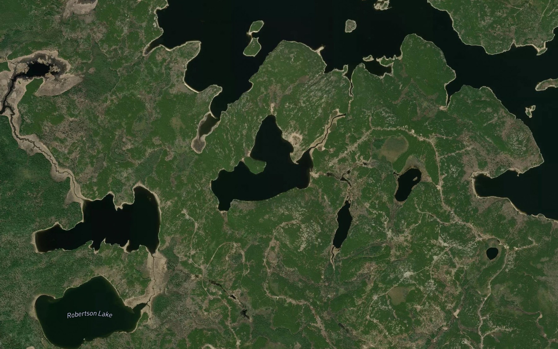 Satellite map of the Eider Lake