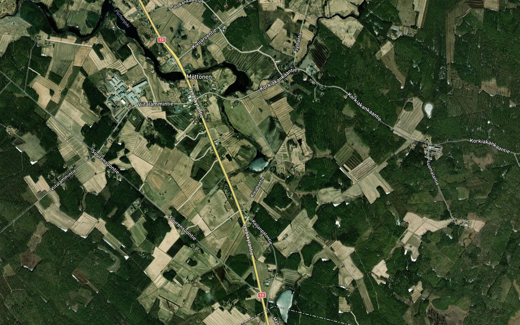 Satellite map of the Mustalampi