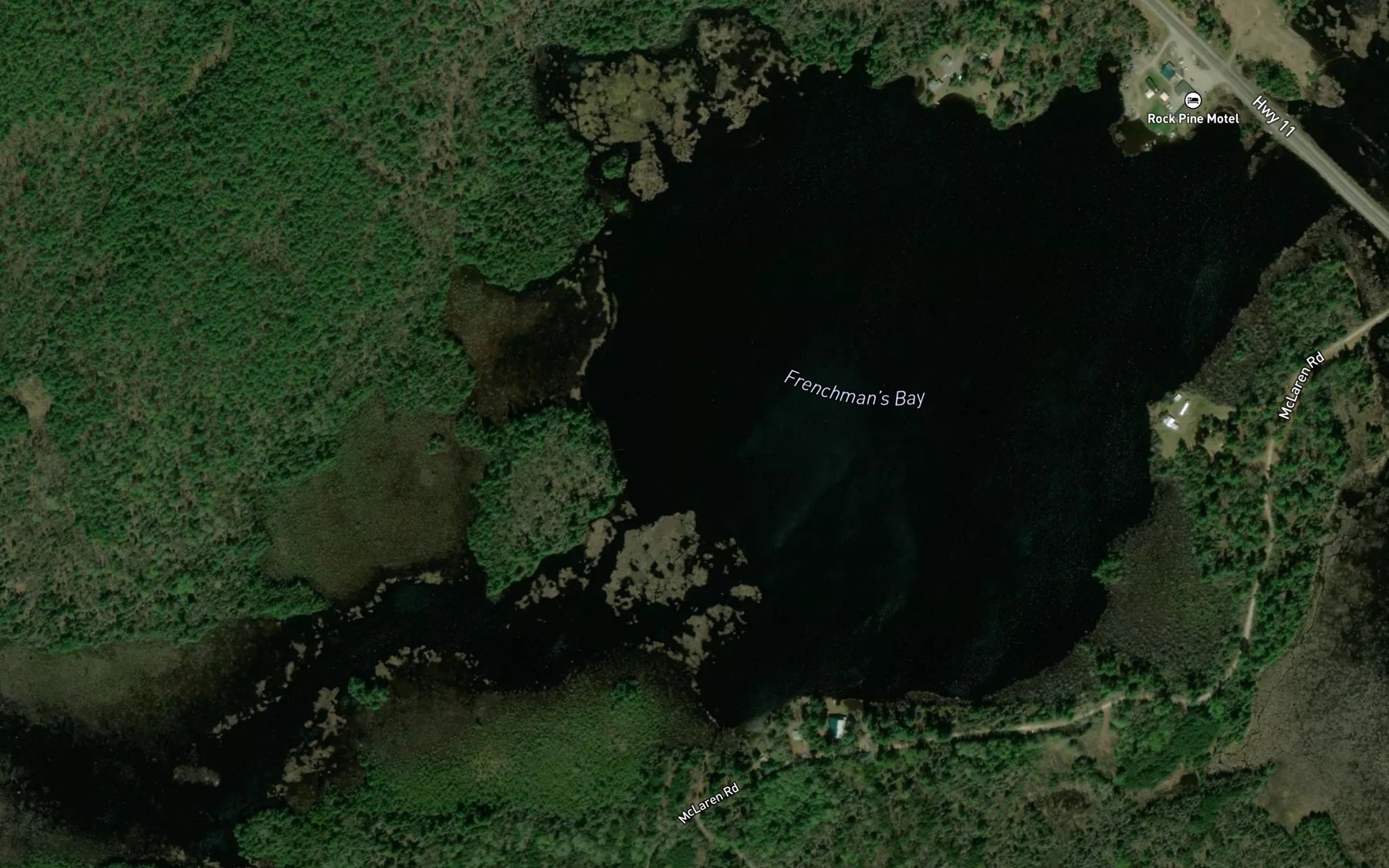 Satellite map of the Frenchman's Bay