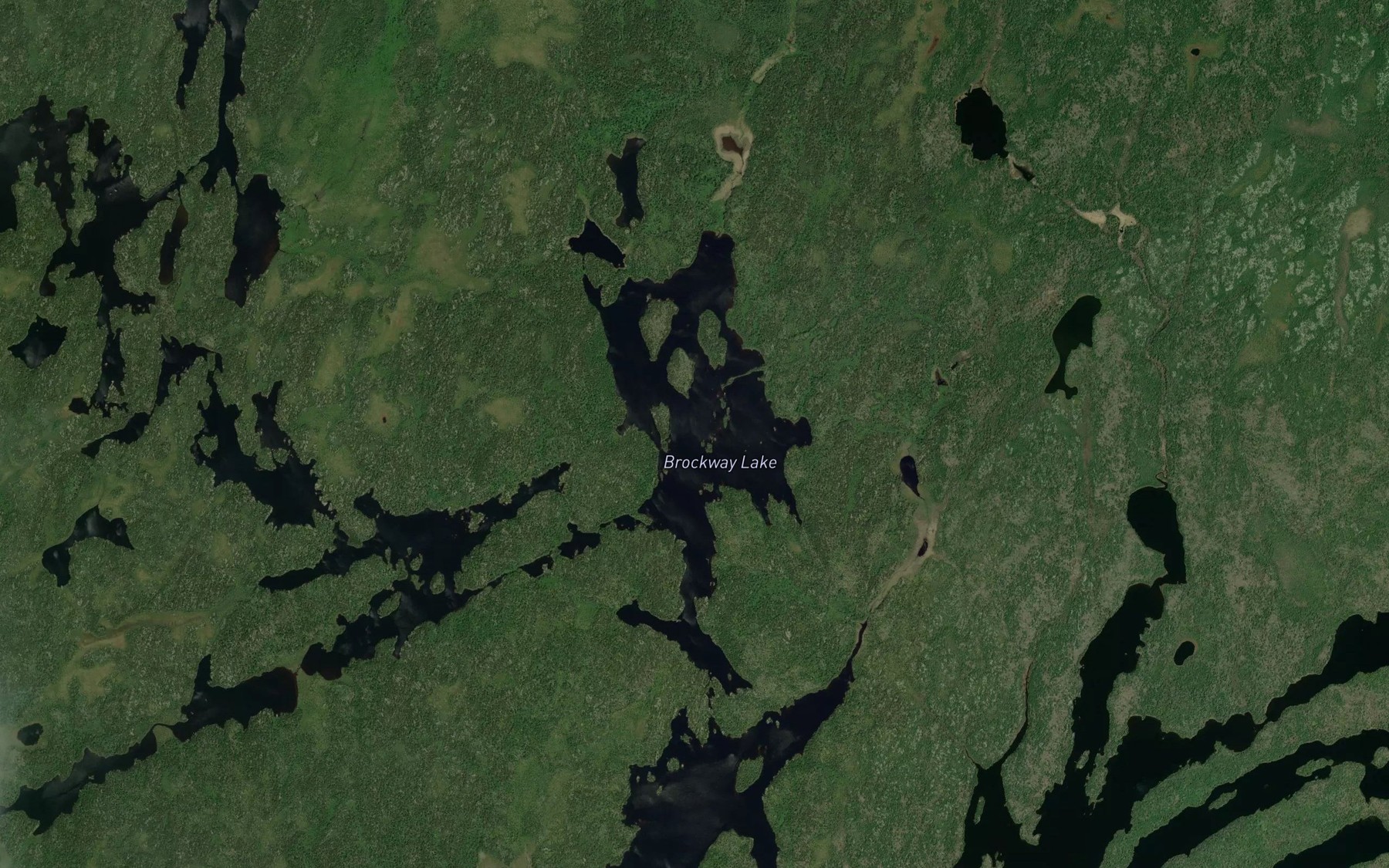 Satellite map of the Brockway Lake